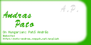andras pato business card