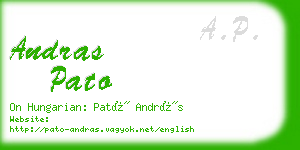 andras pato business card